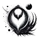 Warframe and space themed tattoo tattoo design idea