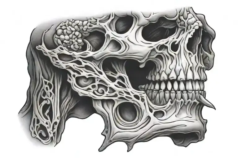 Jaw tattoo design idea