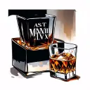 bourbon glass last call MMXVI tattoo design idea