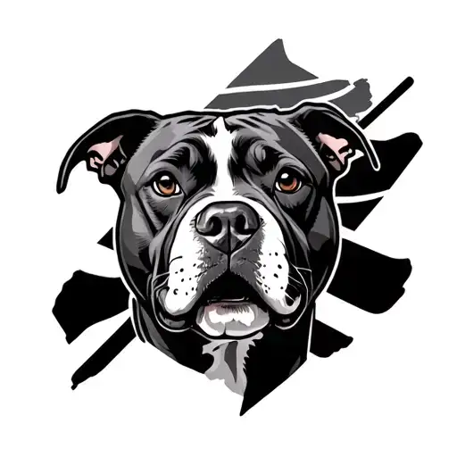 pitbull with a rebel flag tattoo design idea