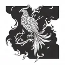 phoenix rising from the ashes tattoo design idea
