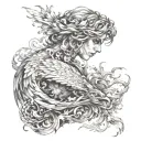 phoenix rising tattoo design idea