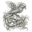 phoenix rising tattoo design idea