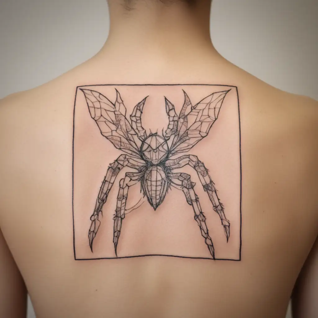 Spider interpreted as the playboy bunny logo tattoo design idea