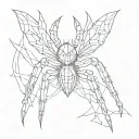 Spider interpreted as the playboy bunny logo tattoo design idea