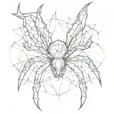 Spider interpreted as the playboy bunny logo tattoo design idea