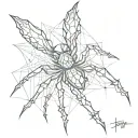 Spider interpreted as the playboy bunny logo tattoo design idea