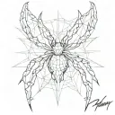 Spider interpreted as the playboy bunny logo tattoo design idea