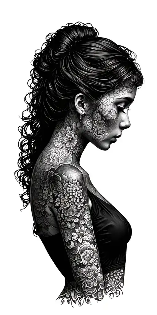 feminine adhd anxiety mental health tattoo design idea