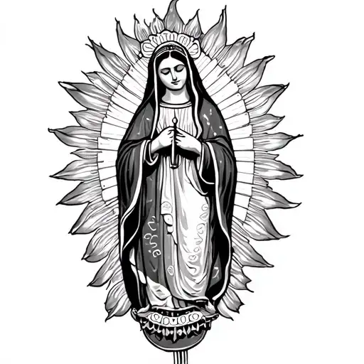 lady of Guadalupe tattoo design idea
