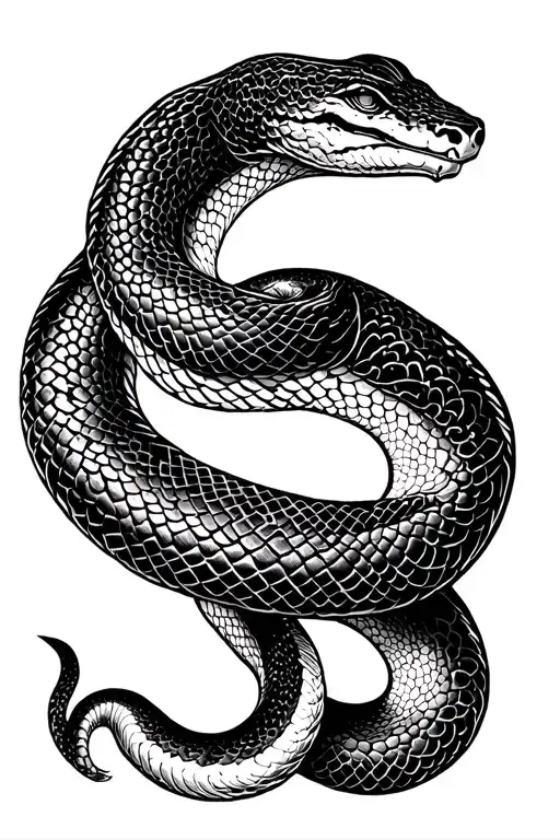 two headed snake in dark academia style tattoo design idea