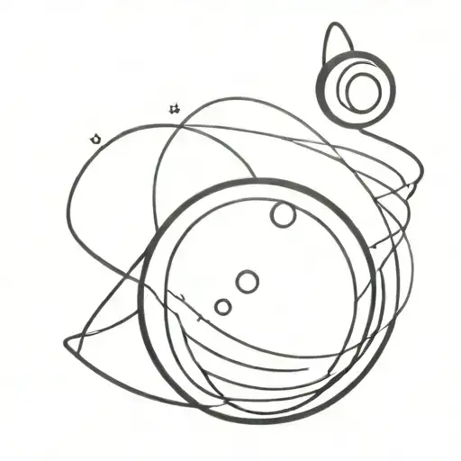 Discoball with Saturn ring tattoo design idea