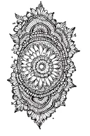 estilo mehndi patterns tattoo design idea
