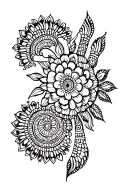 estilo mehndi patterns tattoo design idea