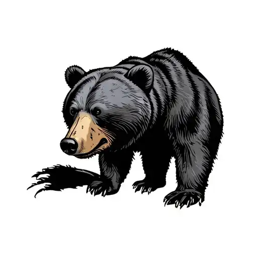 Bear and Ministry of Internal Affairs tattoo design idea
