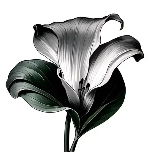 Peace Lily tattoo design idea