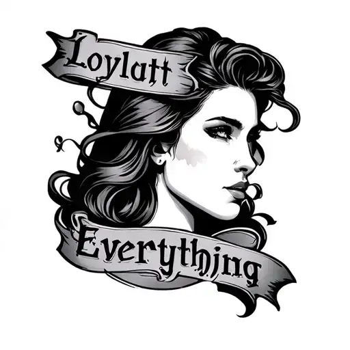 Loyalty Out Values Everything tattoo design idea