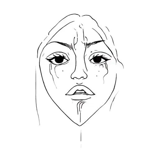 ahegao face tattoo design idea