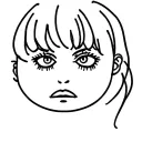 ahegao face tattoo design idea