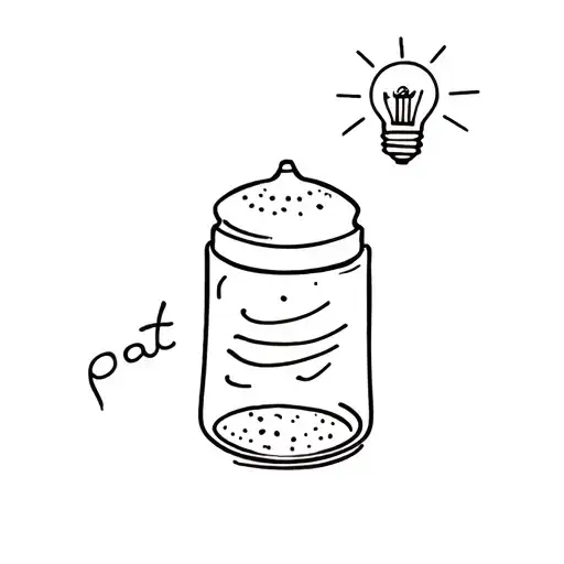 Salt Shaker and Light Bulb tattoo design idea