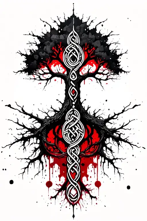 Celtic tree of life tattoo design idea