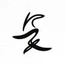 overlapping letters A J G tattoo design idea