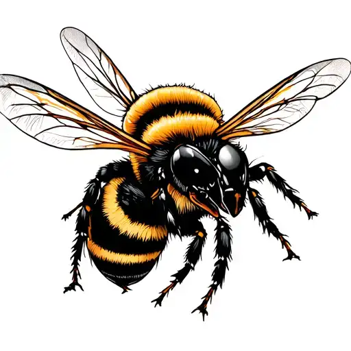killer bee stinger tattoo design idea
