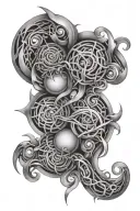 quantum entanglement tattoo design idea
