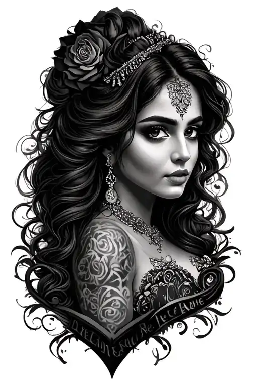 gothic, cursive, chicano, tattoo design for these names: Derf, Beatrice, Kurt, Joanne. tattoo design idea