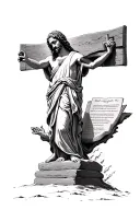 ten holy commandments tattoo design idea