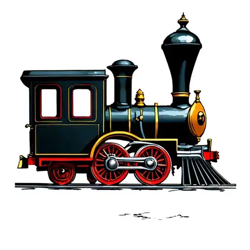 old school tattoo train front tattoo design idea