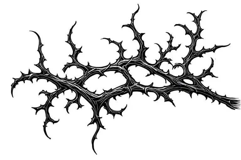 thorns vine  tattoo design idea