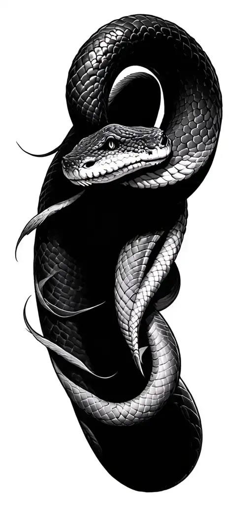 Black Mamba Snake around the arm full sleeve tattoo tattoo design idea