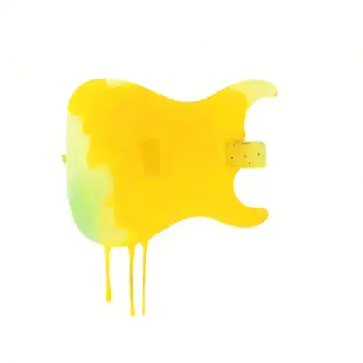 water color fender stratocaster guitar tattoo design idea