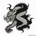 Polynesian wrapped around arm with dragon like yakuza tattoo tattoo design idea