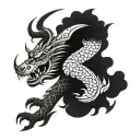 Polynesian wrapped around arm with dragon like yakuza tattoo tattoo design idea