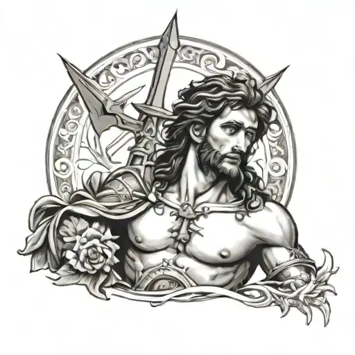 St Sebastian tattoo design idea