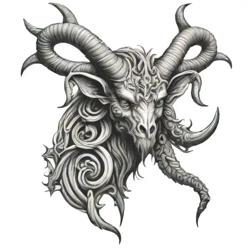 Baphomet sencillo tattoo design idea