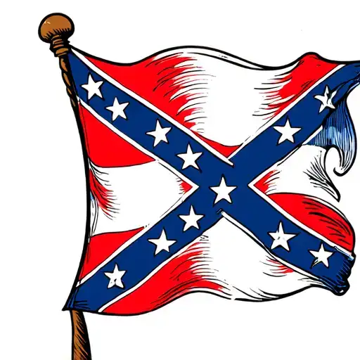confederate flag incorporated tattoo design idea