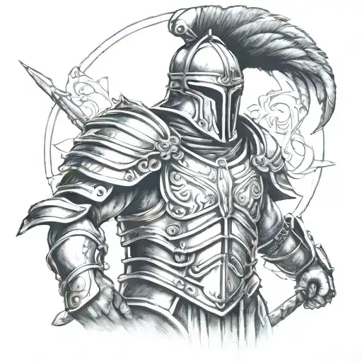 gladiator armor tattoo tattoo design idea
