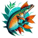 arapaima amazon fish tattoo design idea