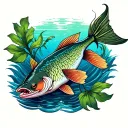arapaima amazon fish tattoo design idea