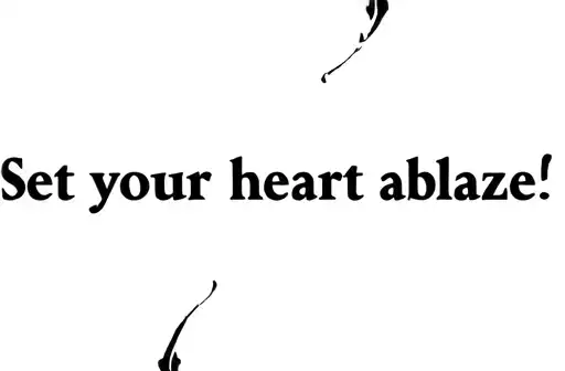 "Set your heart ablaze" tattoo design idea