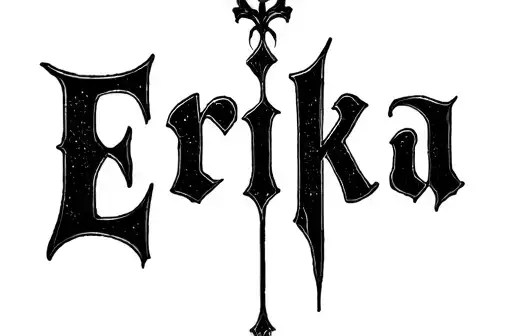 "Erika" tattoo design idea