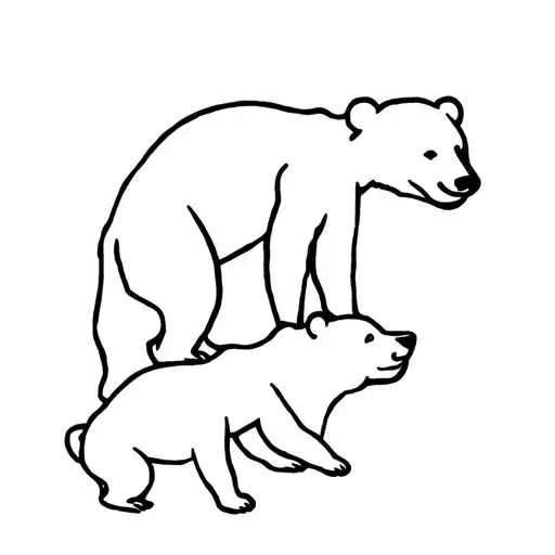 3 bears tattoo design idea