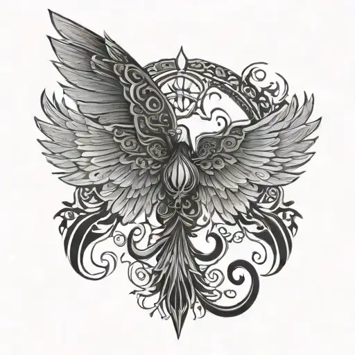 isis wings tattoo design idea