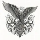 isis wings tattoo design idea