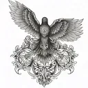 isis wings tattoo design idea