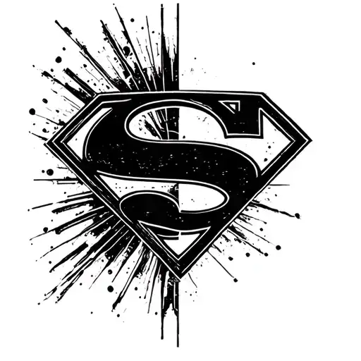 superman symbol merged tattoo design idea
