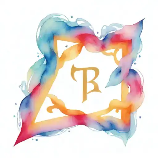 heart made with initials a z r  tattoo design idea